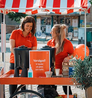 Medarbetare från Blekingetrafiken under busskalaset i Ronneby.