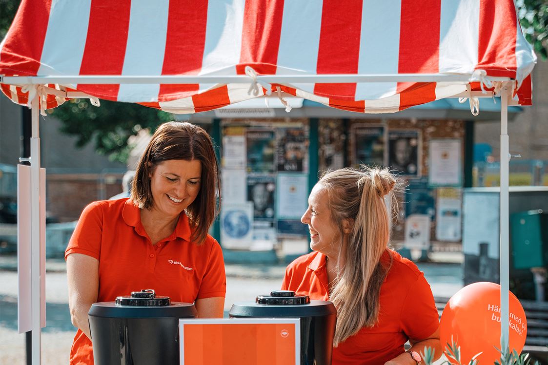 Medarbetare från Blekingetrafiken under busskalaset i Ronneby.