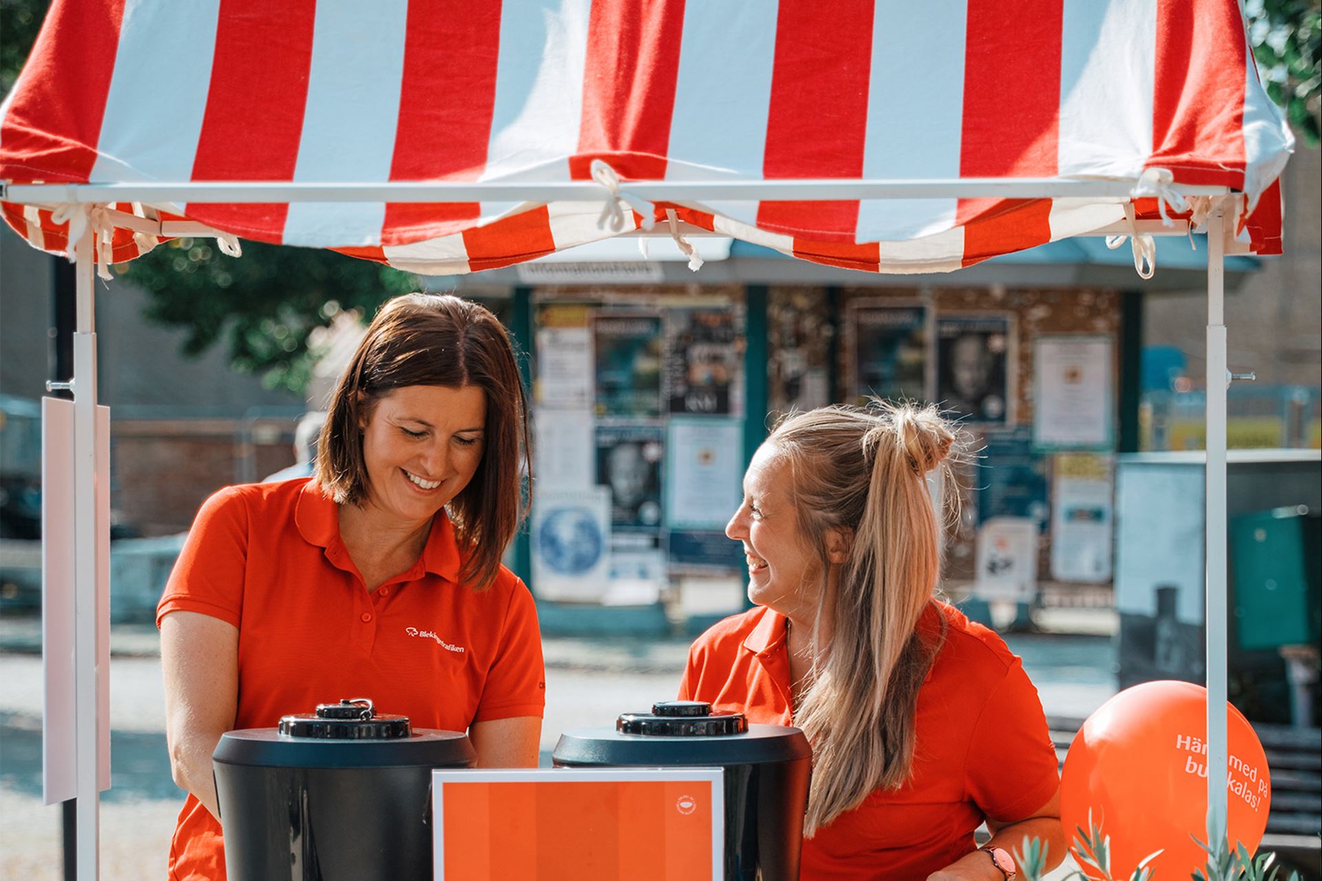 Medarbetare från Blekingetrafiken under busskalaset i Ronneby.